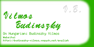 vilmos budinszky business card